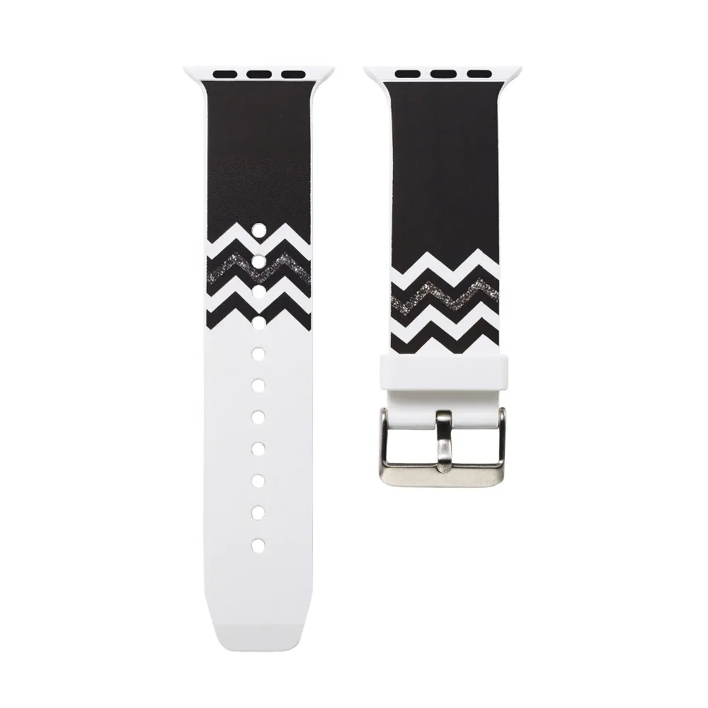 

Camouflage flowers print Colorful Silicone Replacement Sport Band For Apple Watch Series1234 Strap For iWatch Sports Edition