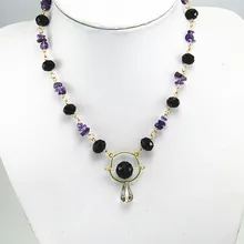 Новое ожерелье с натуральными камнями и кристаллами для косплея