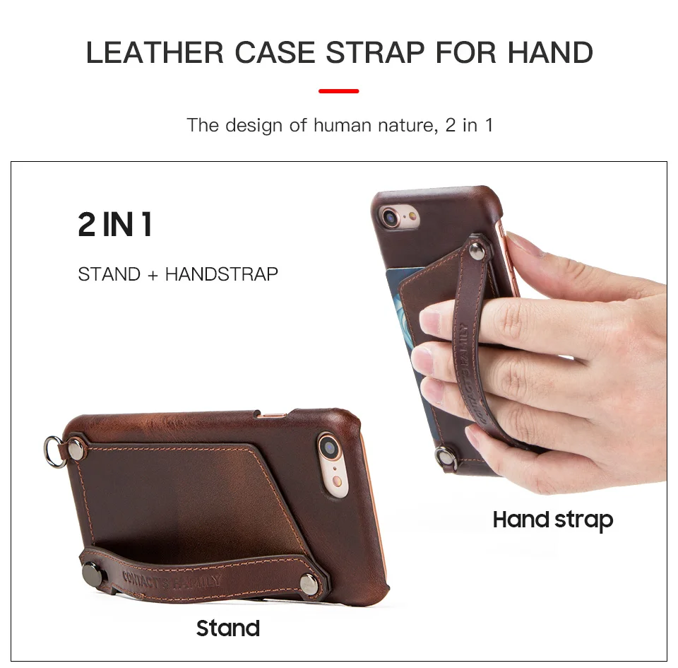 best iphone 8 case CONTACTS FAMILY For iPhone 8 Crazy Horse Genuine Leather Case For Huawei P20 Wallet Case For Samsung Galaxy S9 Protective Cover iphone 8 silicone case