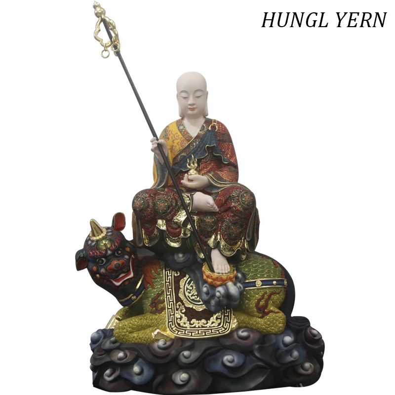 

61cm Ksitigarbha budas statues Sculpture custom estatua Buddha statue handmade chinese style Craft Home decor Colored drawing