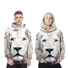 Cosplay Hoodies 3D three-dimensional printed hedging men hooded sweater lion pattern couple costumes