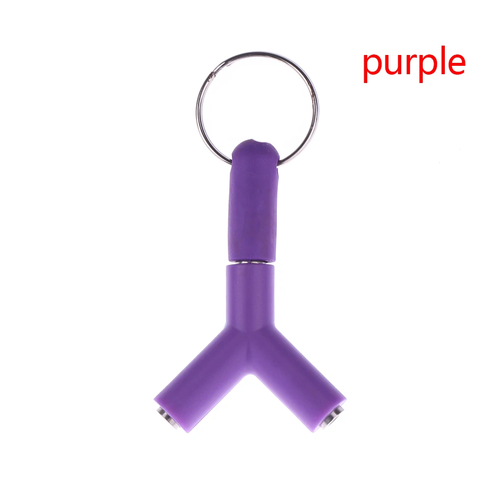 Y-образный 3,5 мм адаптер для наушников двойной разъем адаптер штекер стерео наушники сплиттер для ПК/MP3 Смартфон плеер аудио кабели - Цвет: purple