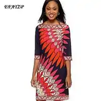 2014 Luxurious Brands Women's Stunning Red Print Elegant Jersey Silk Dress Cute XXL Dress