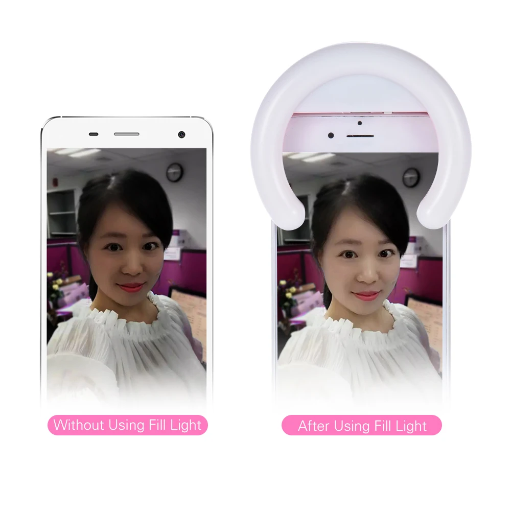 Andoer  Clip-on Phone LED   USB    4     iPhone Samsung 