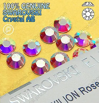 8ss Swarovski Elements Clear AB(001AB) 12 pcs исправленное железо на кристалле