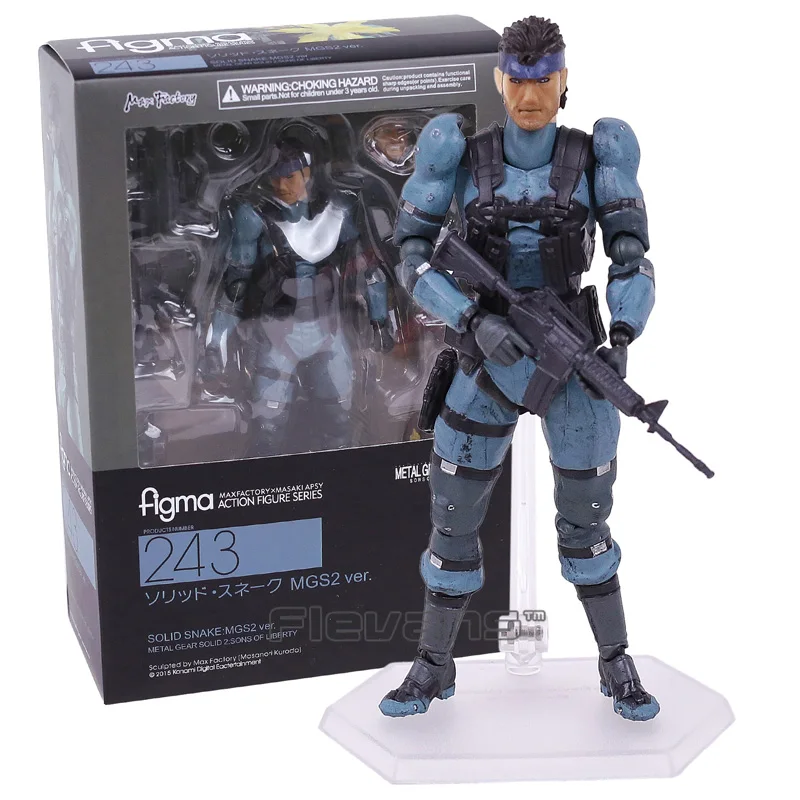 

Metal Gear Solid 2 Solid Snake Figma #243 PVC Action Figure Movable Model Toy Collection