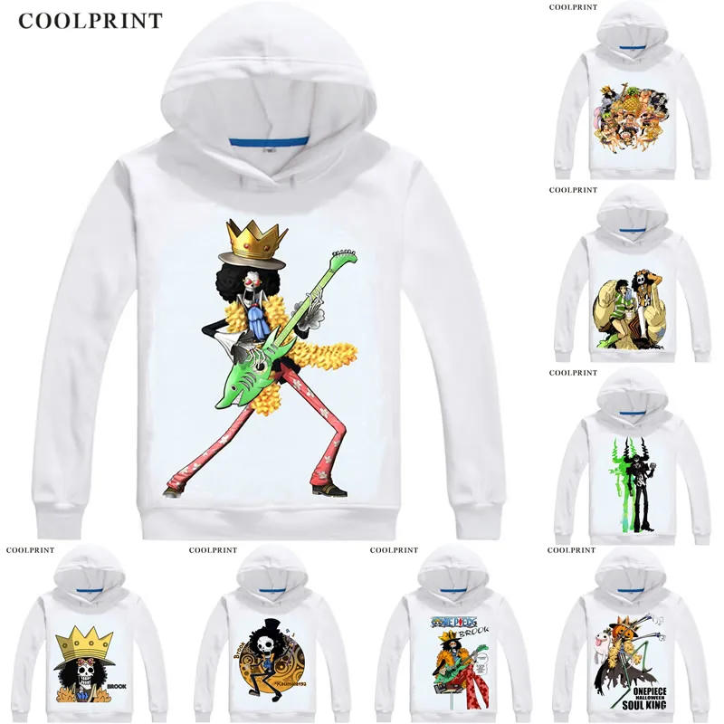 COOLPRINT ONE PIECE Hoodies Anime Hoodie Manga Wan Pisu Straw Hat