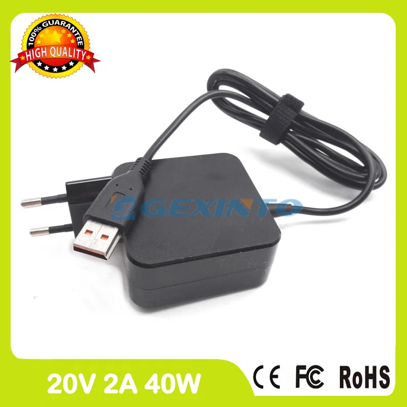 

20V 2A 40W ac adapter ADL40WLA ADL40WLB 36200581 36200582 ADL40WLC laptop charger for Lenovo Yoga 3 Pro-1370 only Core i3 i5