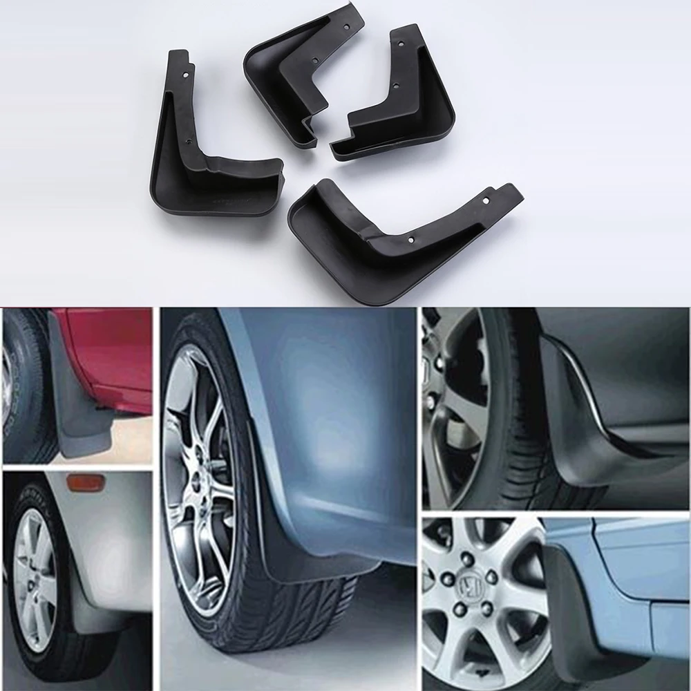 

AutoShineSun Rear & Front 4 Pcs Car Accessory Mudguard Mud Flaps Splash Guard Black for Audi A4L A6L A3 Q3 Q5 Q7 Free Shipping
