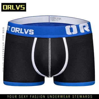 

ORLVS Sexy Boxer Men Underwear Cueca Man Underpants Boxer Men Cotton Gifts For Mens Boxer Hombre Gay Sexy Panties OR150