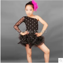 Детское платье для латинских Танцевальный костюм пикантные тонкие рукава детское платье для латинских танцев Детский костюм для латино-американских одежды для конкурса танцов платье