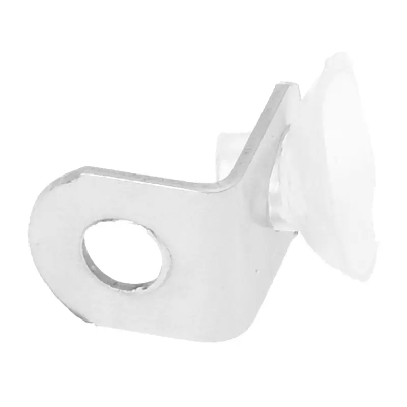 

10 Pcs Small Silver Tone Metal 90 Degrees Angle Bracket w Suction Cup