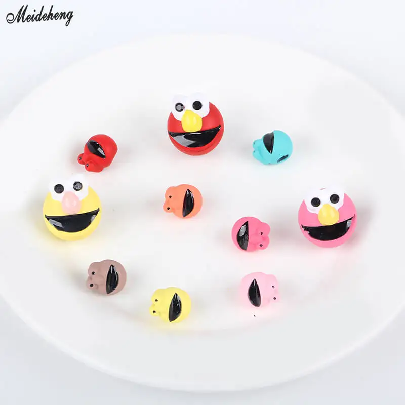 

Fashion Japan Korea East Gate Kids DIY Hair Beads Alloy Through Hole Sesame Street Small Bell Ring Hair Rope Accessory Beads