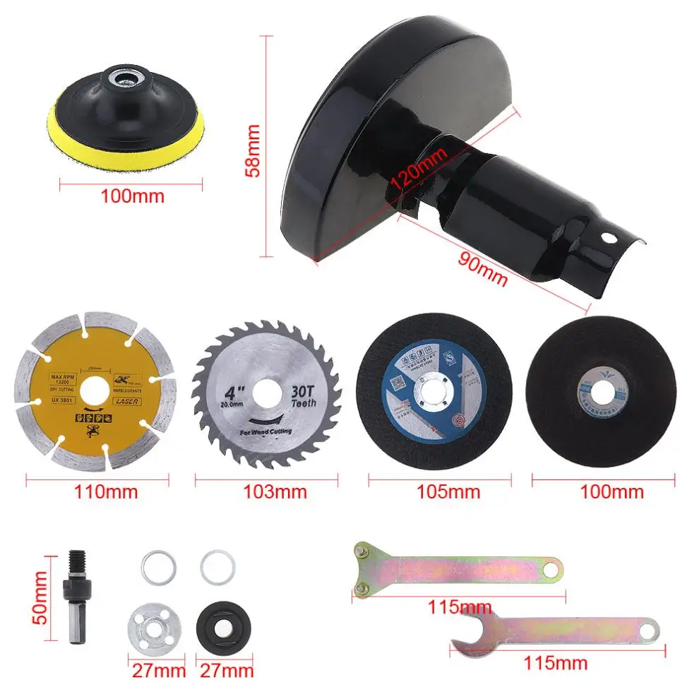 Price 17pcs set 13mm Electric Drill Cutting Seat Conversion Tool Accessories for Grinding Cutting Tile Metal Polishing