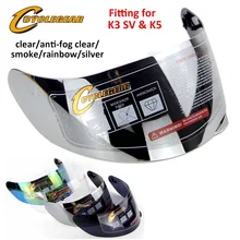 4 Colors Motorcycle Helmet visors Lens Moto cross Glasses fitting for K3SV&K5 Casco Shields Anti-UV 400 and Anti-Scratched