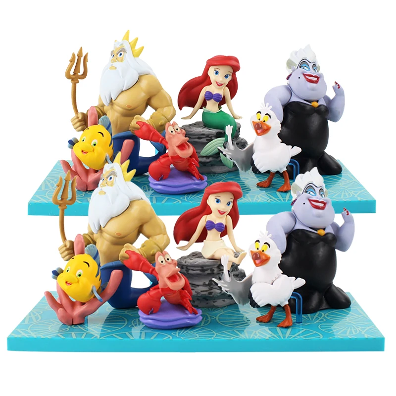 

WCF The Little Mermaid Characters Mega World Collection PVC Action Figure Model Toy 6pcs/set