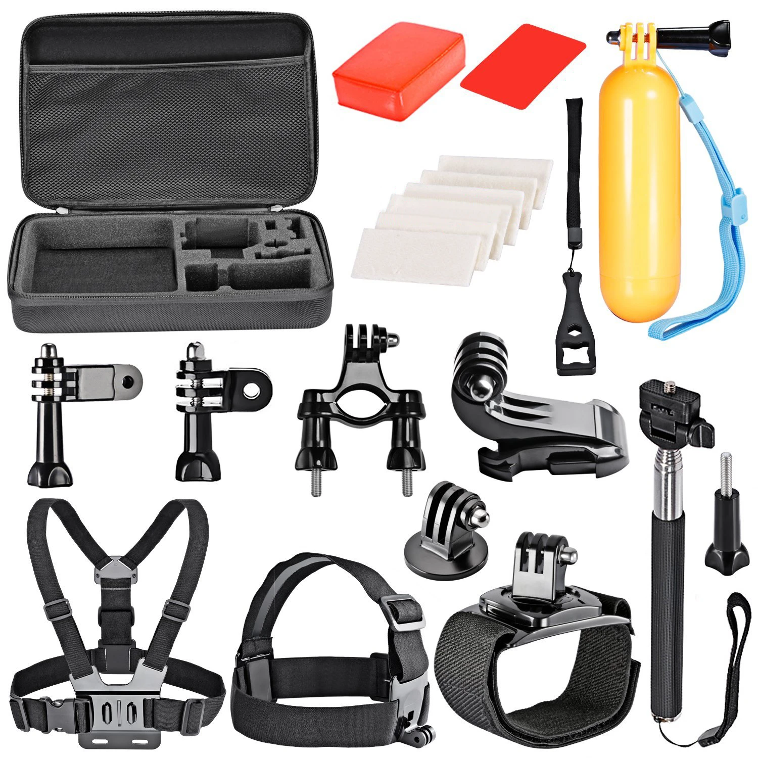 Brand New 18 In 1 Sport Accessory Kit For Gopro Hero4 Session Hero1 2 3 3 4 Sj4000 5000 6000 7000 Yi In Outdoor Sports Kit For Gopro Gopro Session Kitkit Accessori Gopro Aliexpress