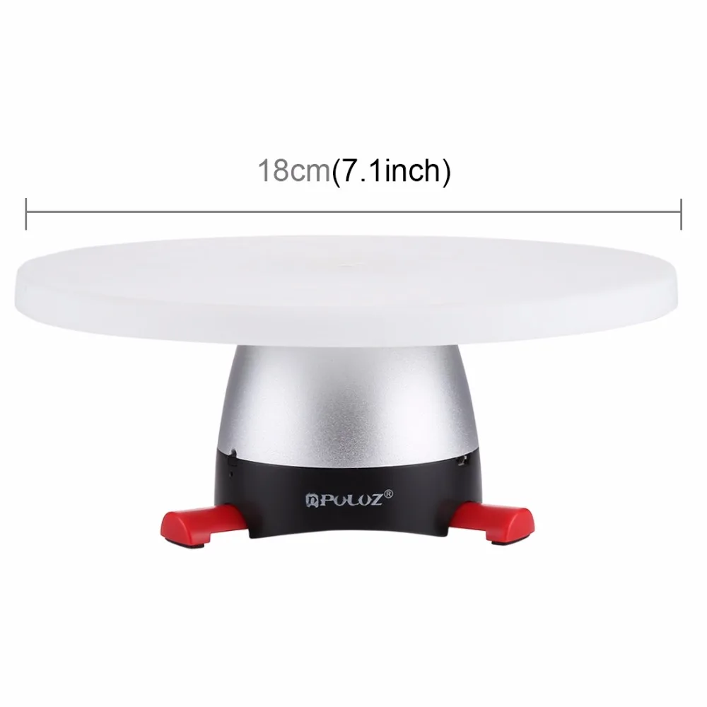 

PULUZ Electronic 360 Degree Rotation Panoramic Tripod Head (Red)+Round Tray with Control Remoter Fit for Shooting small products