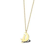 Cat Moon Necklace For Women Stainless Steel Moon Jewelry Cat On the Moon Gifts For Women Girls Kids Bridesmaid Gift on the moon