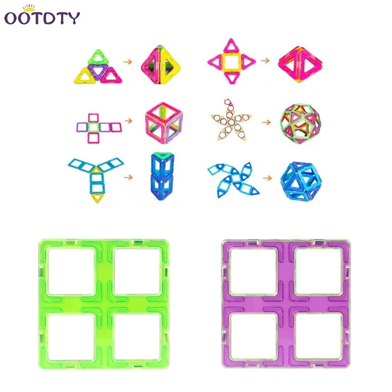 

Magnetic Square Building Blocks Designer Construction Model color random DIY Kids Toy Gift