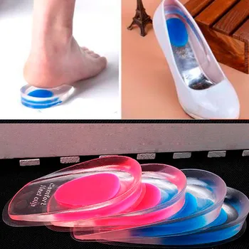 

Comfortable 1Pair Soft Massaging Gel Insoles Shoes Pads Cushion Heel Cup Insoles Massager Inserts Heel Pain Foot Care Tool Kit