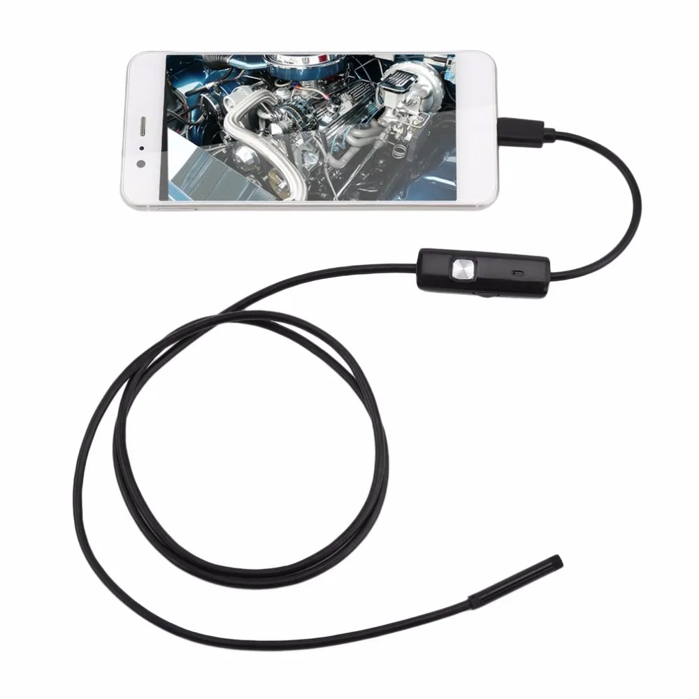 720P 5,5 мм Lens1M кабельный эндоскоп USB кабель Водонепроницаемый эндоскоп для Android и ПК объектив камеры мини осмотр бороскоп