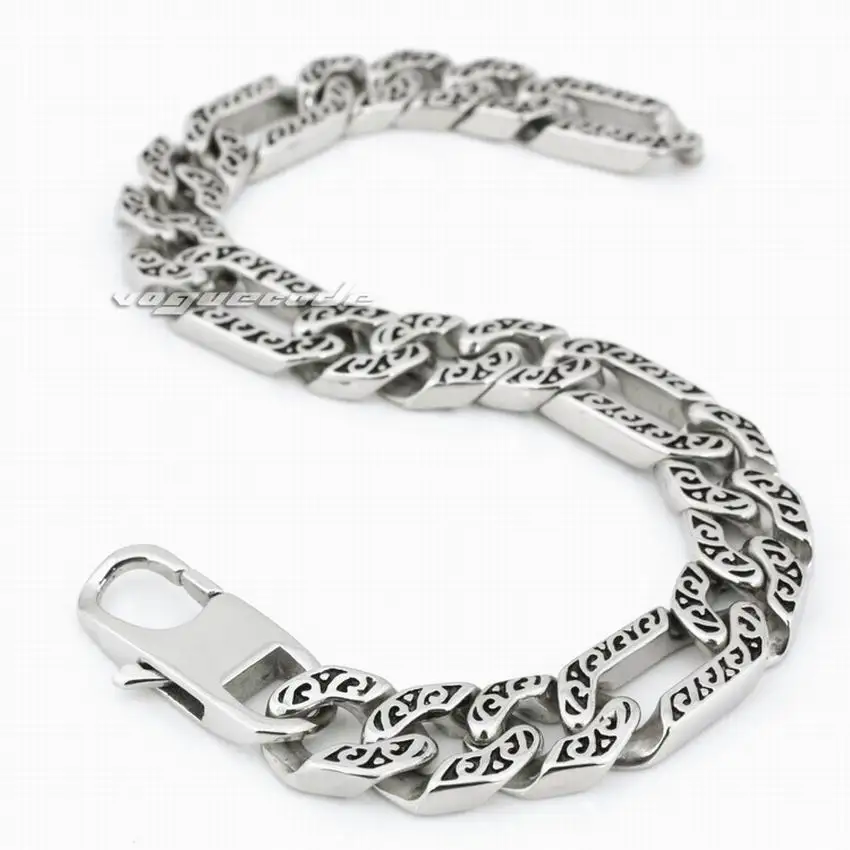 

316L Stainless steel 13 Length Cool Mens Bracelet Chain 5A021 Free Shipping