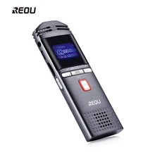 

REOU Digital Voice Recorder Non Stop 100hr 16GB Voice Activated Recorder With MP3 Player DSP Noise Reduction Dictaphone Recorder