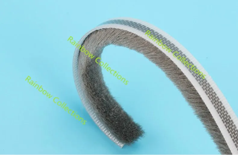 9x23mm 5meters/lot Gray/Brown Door Window Draught Excluder Brush Weather Strip Seal Tape Foam Seal Strip