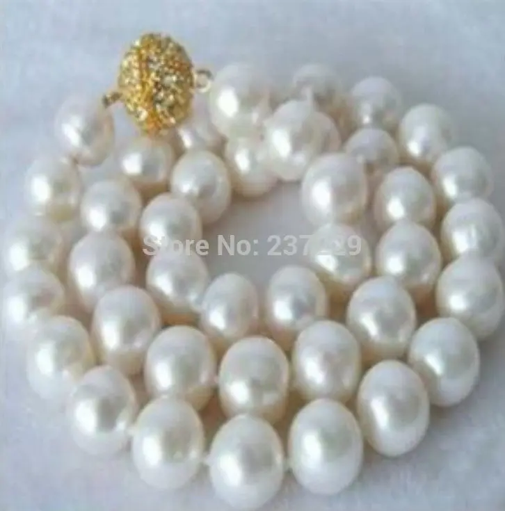 

Wholesale price FREE SHIPPING ^^^Huge 11-12mm South Sea White pearl necklace 18" AAA+