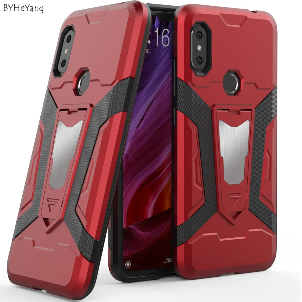 Чехол для Redmi Note 6 Pro держатель кольца на палец Мягкий силикон + PC задняя крышка Xiomi