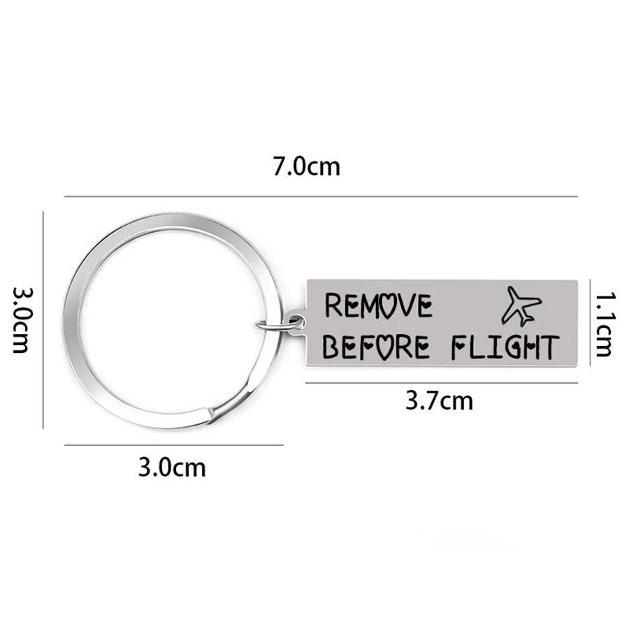 Удалить до полета брелок Летающий безопасный самолет брелок для пар женщин мужчин бойфренд муж. пилот стюардесса подарок брелок