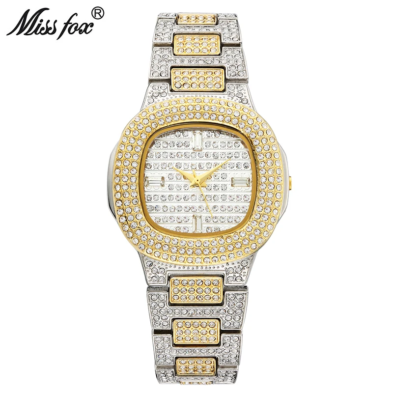Miss Fox деловые кварцевые часы известного бренда Bu Diamond из нержавеющей стали