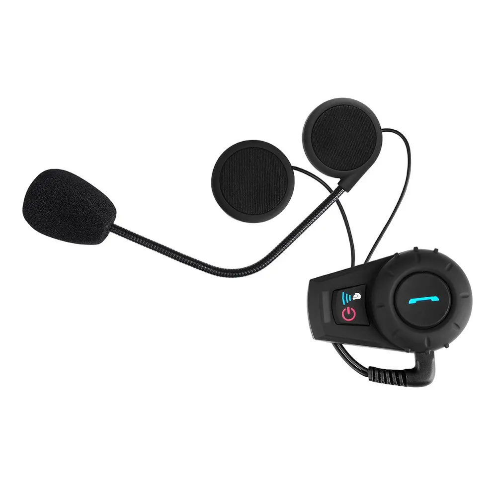 BT Motorcycle Helmet Headset and Interphone 500M Range Intercom Function kit for Motorcyclists and Skiers UK Plug