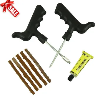 

Car Tire Repair Tools Tubeless Tyre Puncture Repair Plug Kit Needle Patch Fix Tools Cement Useful Set Accessories misuratore