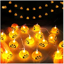 3 м светодиодный светильник-гирлянда в виде тыквы с питанием от аккумулятора для улицы, сада, Рождества, Хэллоуина, праздника, светильник ing, Свадебный Декоративный светильник ing