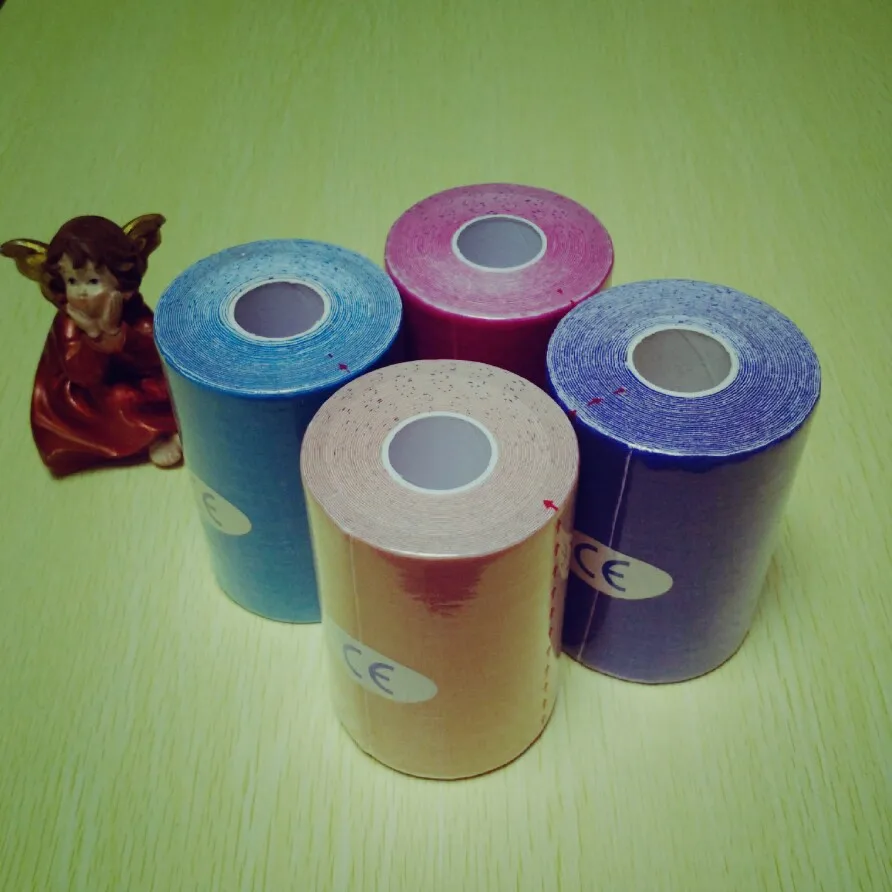 

10cm x 5m Sports Kinesiology KT kinesioTape Cotton Elastic Apertured Muscle stickers Adhesive Bandage Strain Injury Support