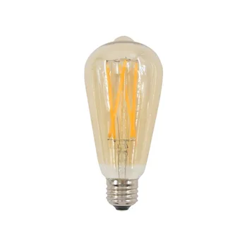 

Fast shipping 50X Dimmable Vintage Retro ST64 Amber E26 6W WarmWhite 2700K LED Filament Light Bulb AC120V Retro TransparentGlass