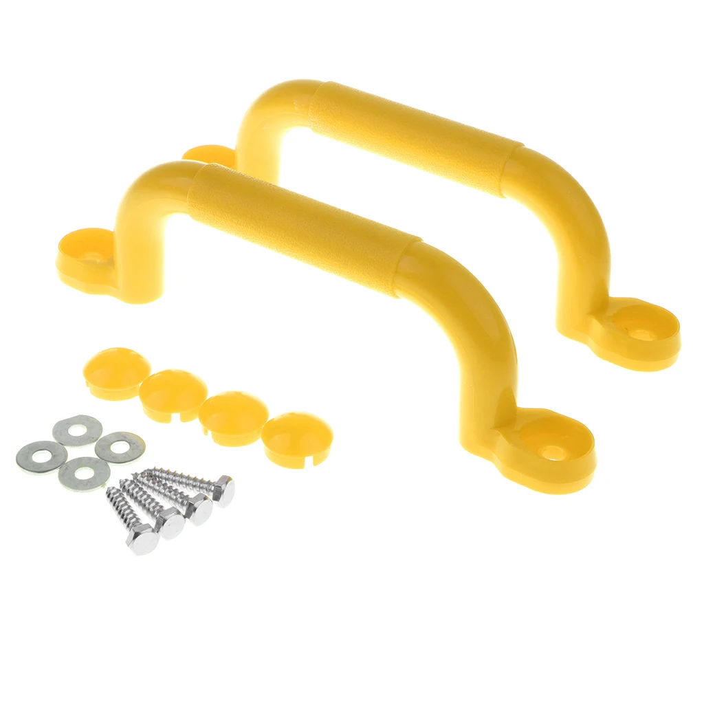2 Pieces Kids Children Outdoor Playground Safety Nonslip Handle Mounting Hardware Kits Climbing Frame Swing Toy Accessories 