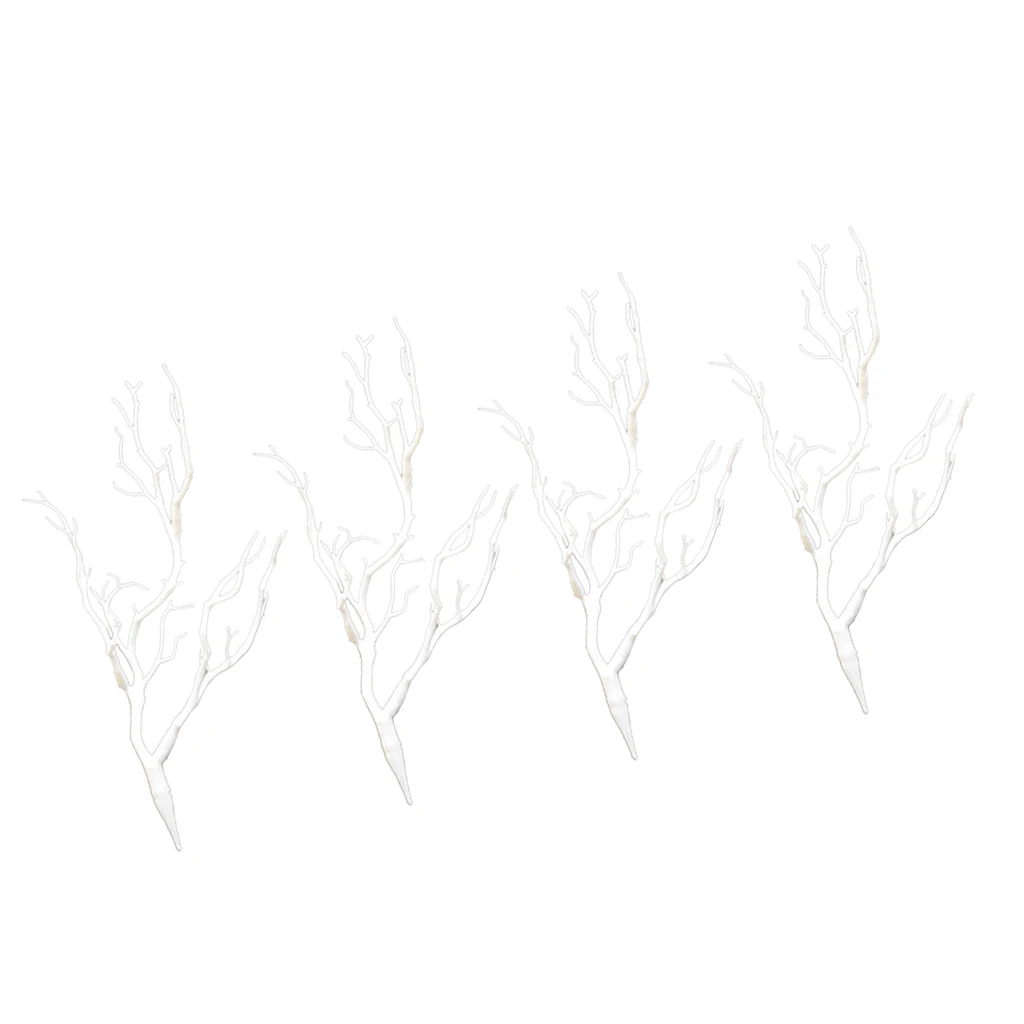 4pcs Simulation Tree Twig Artificial Branches Nordic Style White Small Branch Coffee Table Home Party Decor DIY Art Craft