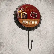 Металлические знаки пива крючок с насадкой маршрут 66 мотоциклетные гаража стены крючок Бар Паб мотор гараж магазин Настенный декор