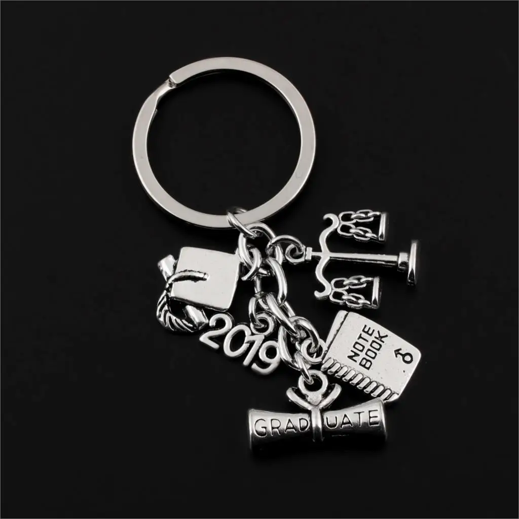 

1Pc 2019 Student Notebook Keychain Diplom Graduation Caps Keyholder Graduation Day Classmates Friendship GiftE2391