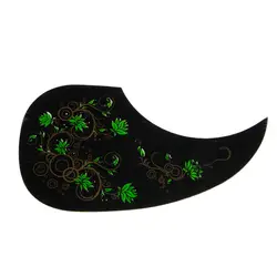 Celluloid накладку царапинам пластины для акустической гитары самоклеющиеся зеленый цветок