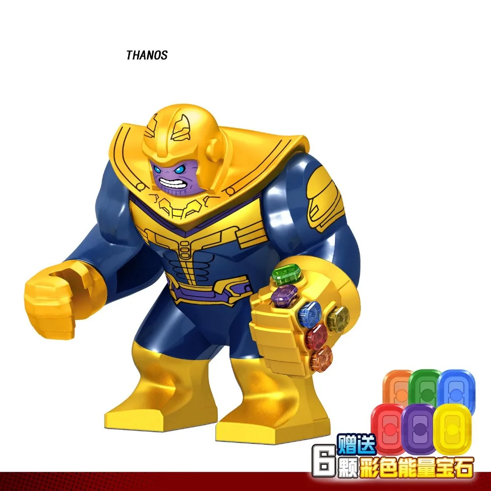 Legoing Marvel Figures Avengers Endgame Thanos Venom Carnage Energy Stones Gloves Batman Iron man Bricks Building Blocks Toys