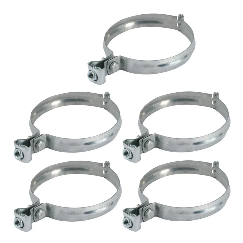 UXCELL 5pcs Iron Zinc Plated Hose Clamp For 110mm Outer Dia Tube Pipe w