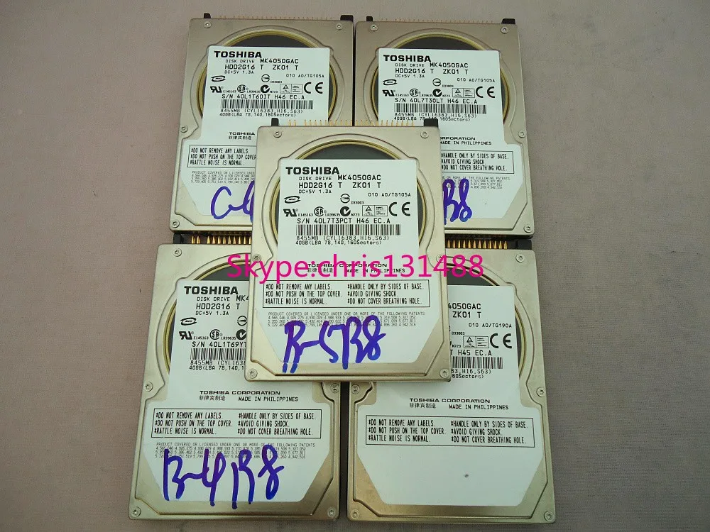 Бесплатная доставка DHL/EMS TOSHI MK4050GAC диск HDD2G16 T ZH01 DC + 5V 1.3A 40GB для mercedes car HDD