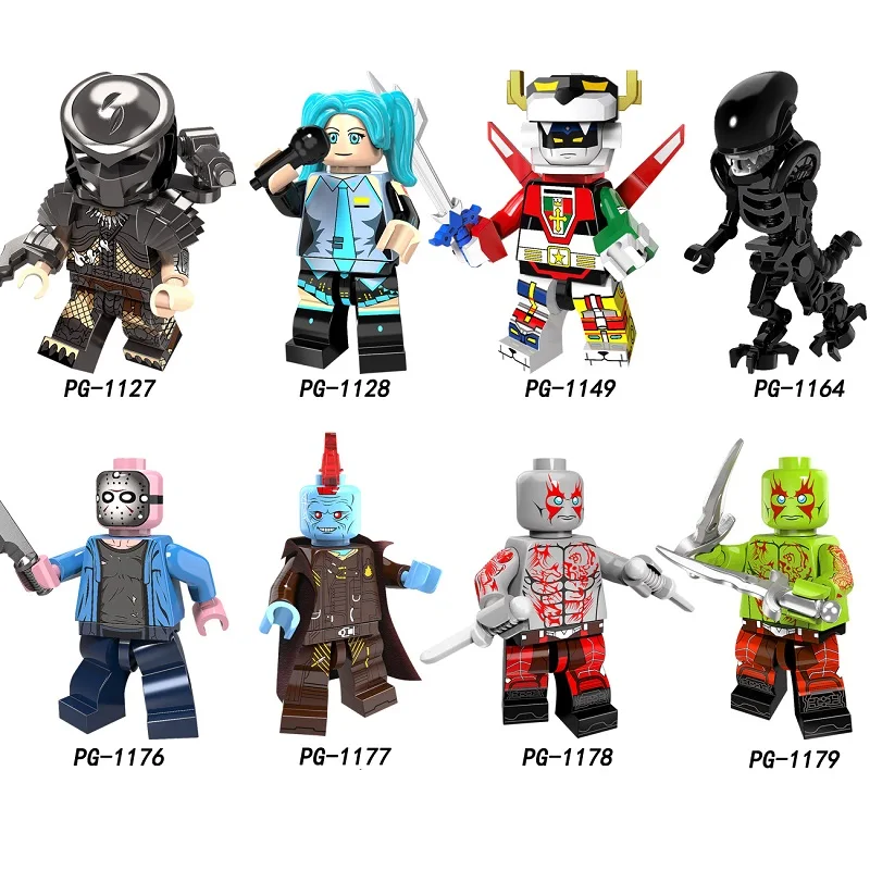 Legoing Figures Horror Movie Jason Voorhees Friday the 13th Walking Dead Legoing Technik Building Blocks Toys For Children