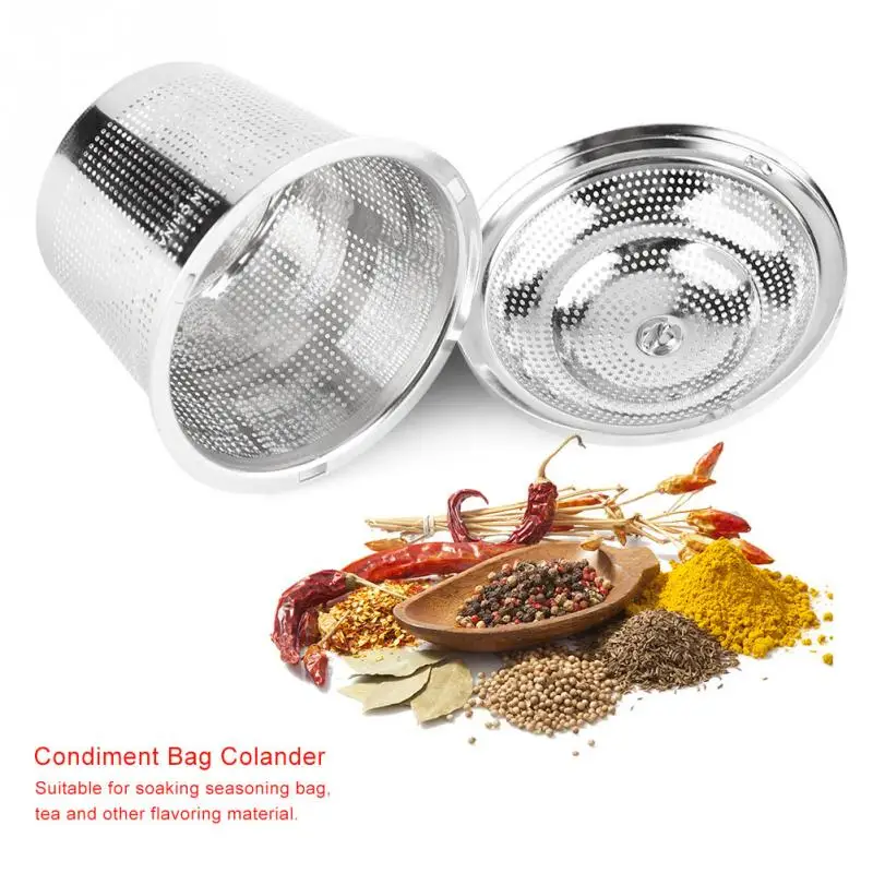 

Stainless Steel Wire Fine Mesh Oil Strainer Tea Strainer Infuser Tea Locking Ball Tea Spice Mesh Herbal Ball cooking tools