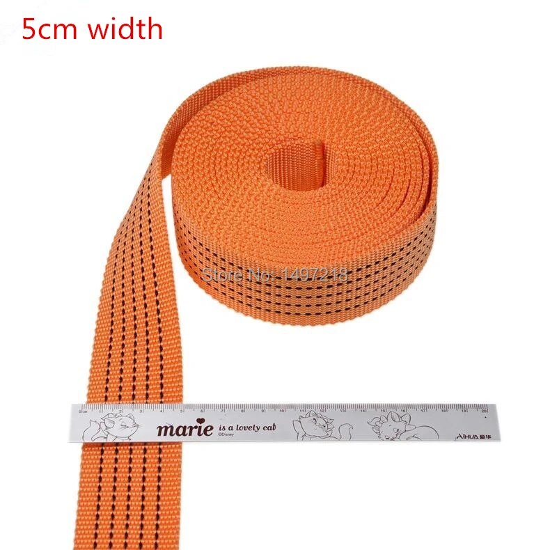 

2inch 5cm 5meters thickening Orange Polypropylene webbing ribbon tape bias straps for bags hand made sewing accessories belt