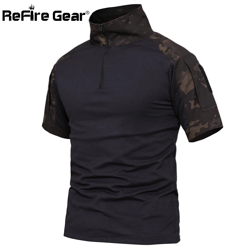 Летняя камуфляжная Военная футболка ReFire Gear Мужская дышащая армейская